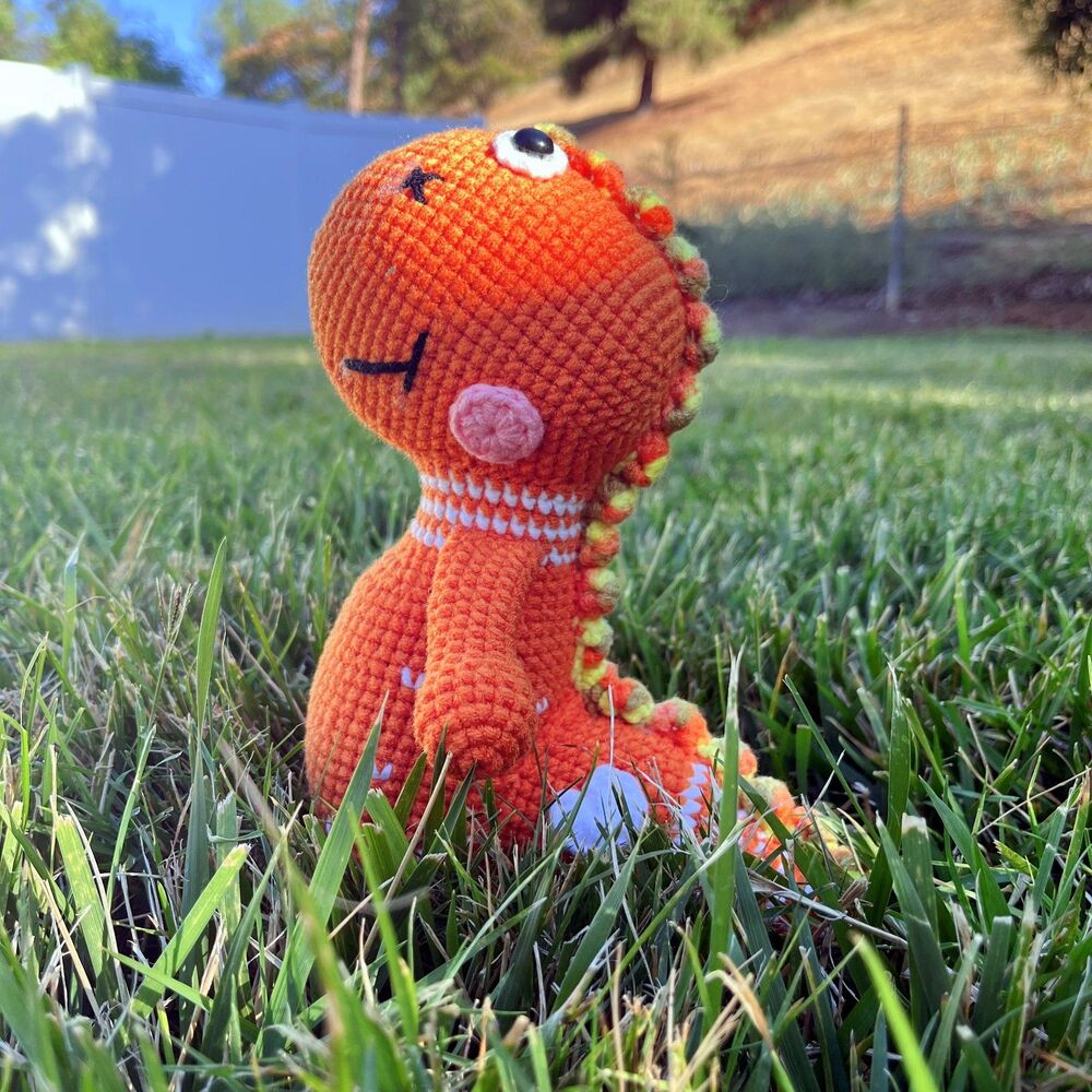 crochet dinosaur plush toy amigurumi dinosaur suffed animal baby shower gift
